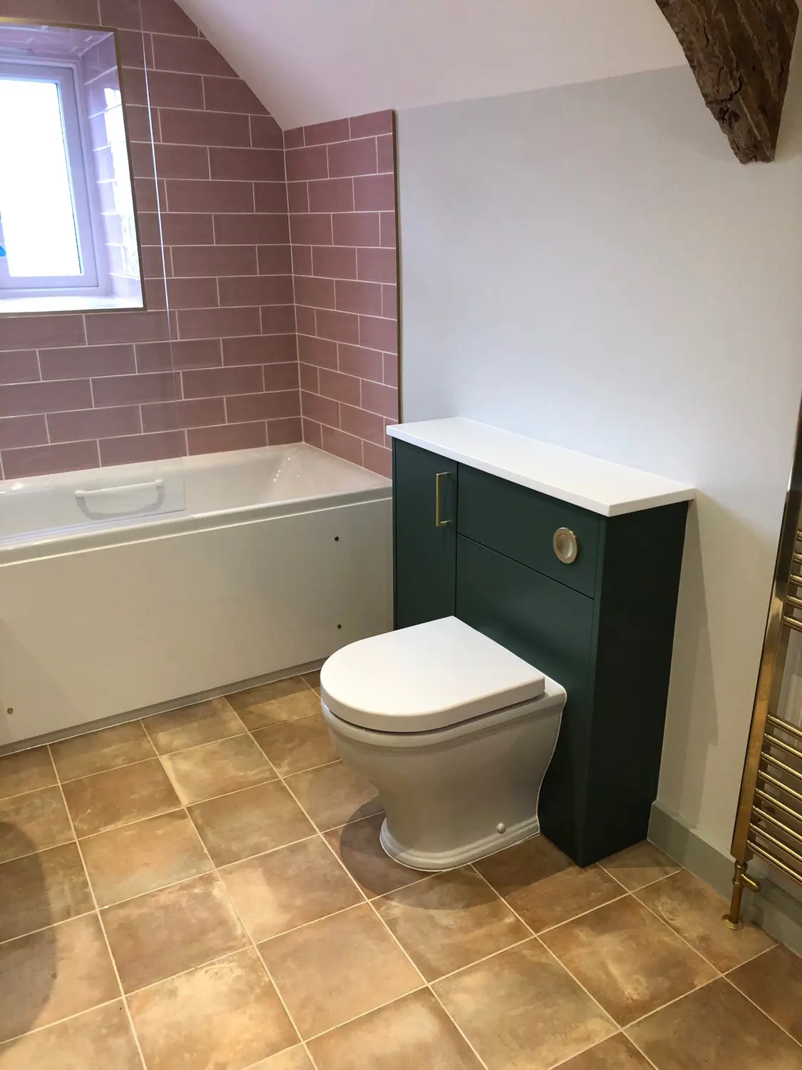 Green and Pink Bathroom