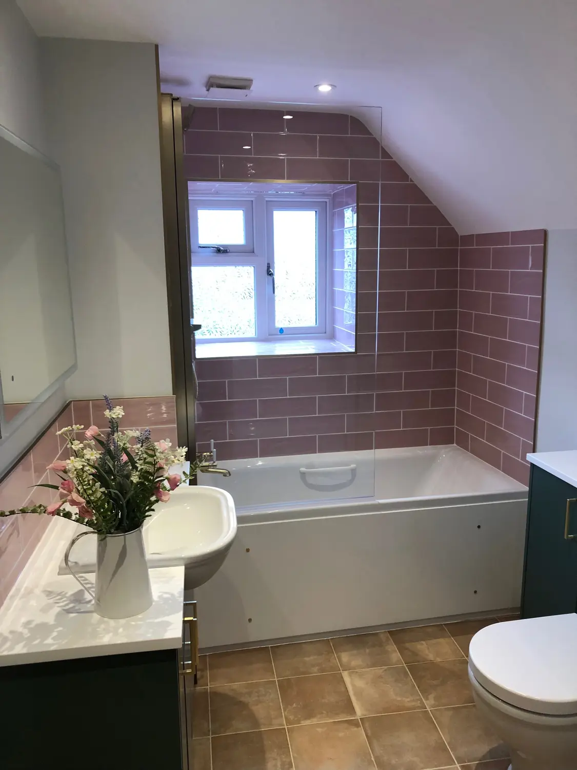 Green and Pink Bathroom