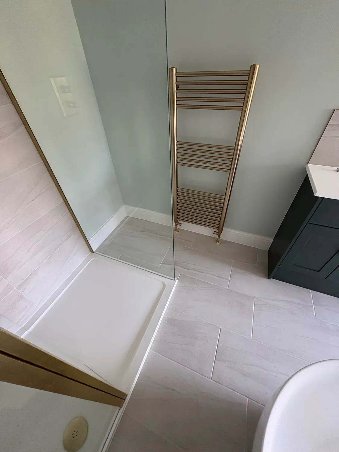 Freestanding Bath and Brass Bathroom